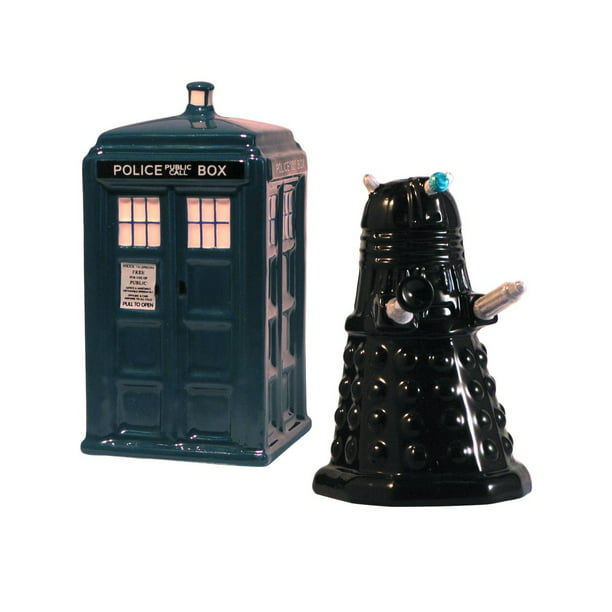 FREE GIFT NEW Doctor Who Tardis Police Box Novelty Salt & Pepper Cruet Set 